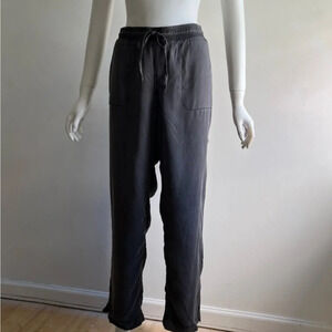 Calvin Klein Grey Trousers Pants Joggers High Elastic Waist Size L Wide Legs